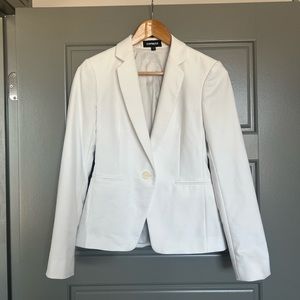 Women’s Express Size 0 White Work Blazer Suit Jacket